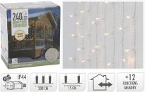 Светлинна завеса 240 LED топло бяла светлина
