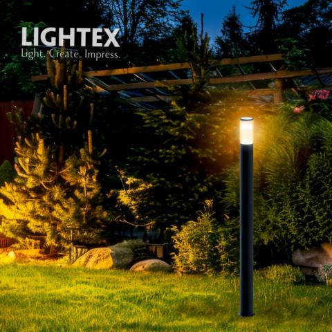 Градинско тяло Lightex Torino 1xGU10 IP54 ф60х80хh800 мм черно, снимка 4 - Градински лампи