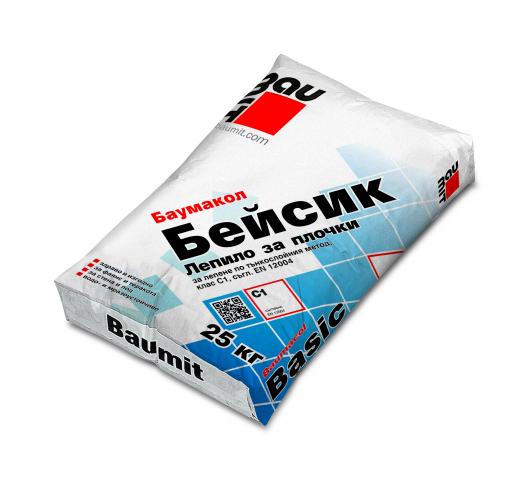 Строително лепило Baumit Баумакол Basic Клас С1 25 кг - Лепила за плочки