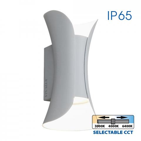 LED фасаден аплик Vivalux Boston 10W 230V IP65 бял, снимка 4 - Градински лампи