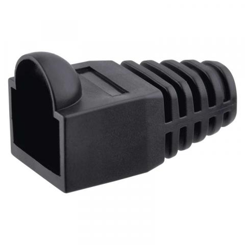 Конектор RJ45 20 бр. черен, снимка 2 - Кабелни накрайници