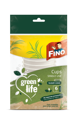Чаши за еднократна употреба Fino Green 6 бр. - Кухненски принадлежности