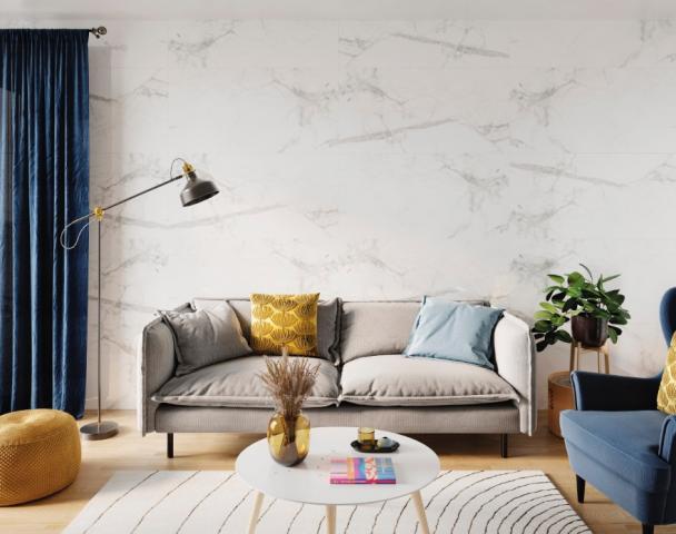 SPC Стенен Панел Calacatta Snow 120x60, снимка 2 - SPC пана