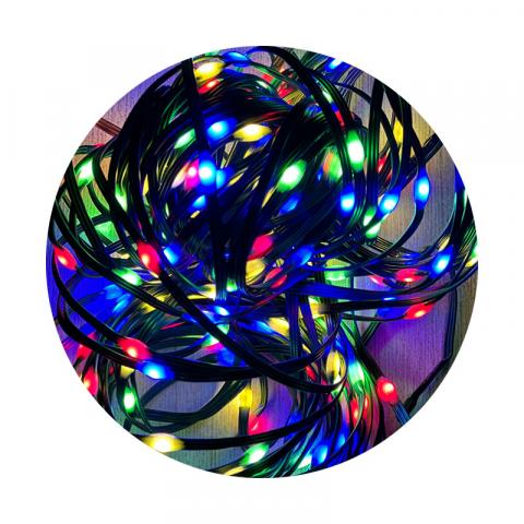 Светещ гирлянд 200 LED разноцветен, снимка 2 - Светеща верига