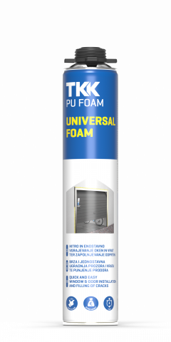 Монтажна пистолетна ПУ пяна TKK Universal 600 мл - PU пени