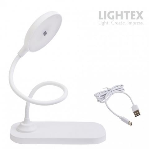 LED работна лампа Lightex Sigma R DC5V 3W бяла, снимка 4 - Лампи за бюро