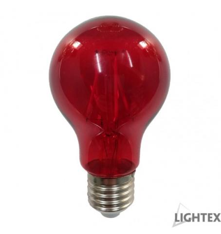 LED крушка Lightex Filament 4W 120 lm E27 червена - Лед крушки е27