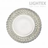 Луна Lightex стационарна кръгла стъкло прозрачно с LED лента 3W 3000K 330 lm LS500151+ MR16 max.7W