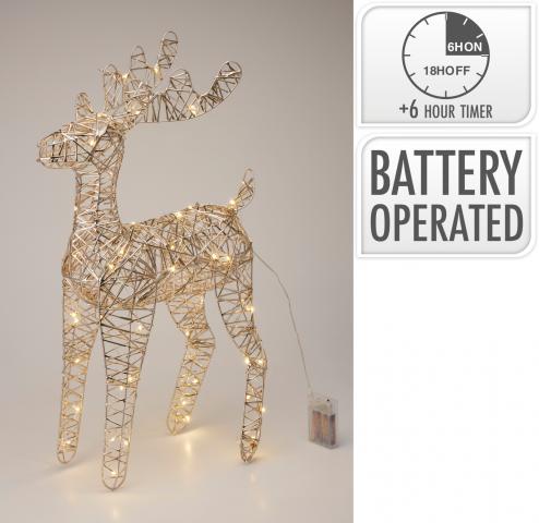 Светещ LED елен 60 см - Светещи фигури