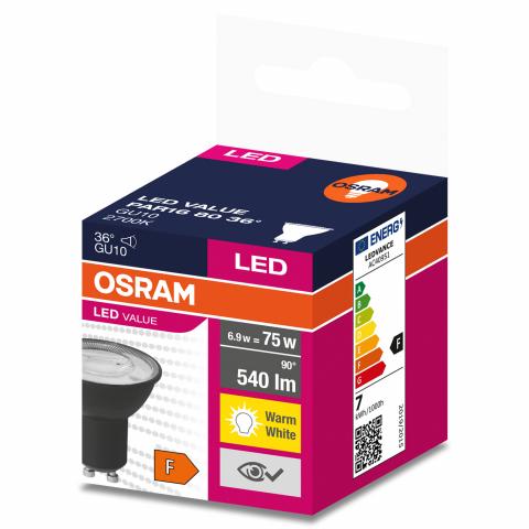 LED крушка GU10 6.9W 540 lm 2700K 36°, снимка 2 - Лед крушки gu10
