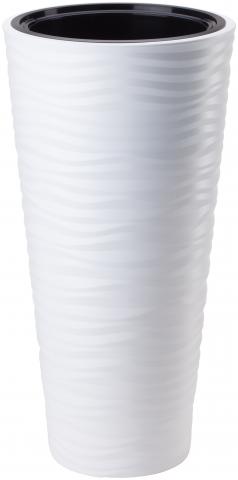 Кашпа Sahara Slim ф30х56 см бяла - Пластмасови кашпи