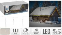 Коледни LED светлини Ледени висулки 72 LED топло бели