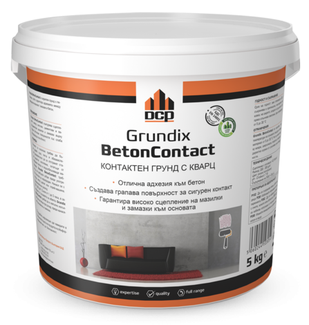 Мултифункционален контактен грунд Grundix Betoncontact 5 кг - Мазилки и грундове