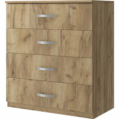 Мини скрин с 4 чекмеджета, дъб крафт златен - Скринове
