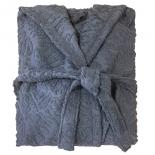 Халат с качулка Шик сив S/M жакард