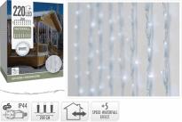 Светлинна завеса 220 LED бяла светлина