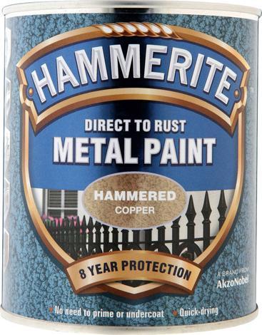 Боя за метал Hammerite 0.75 л мед хамър ефект - Бои за метал