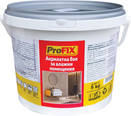 Profix боя за влажни помещения 5кг - Интериорни бои