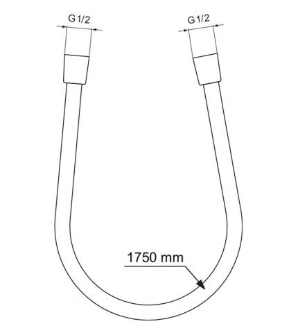 Шлаух IdealRain IdealFlex 1750 мм, снимка 2 - Смесители и душове