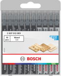 Ножчета Bosch за прободен трион за дърво 10 бр.