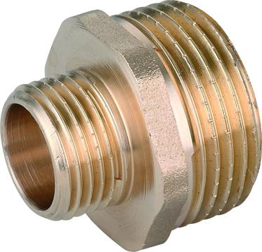 Редуциращ нипел (МхМ) 3/4"х1" месинг - Конектори месинг
