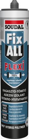 Лепило-уплътнител Fix All Flexi Soudal 280 мл сив - Монтажни лепила