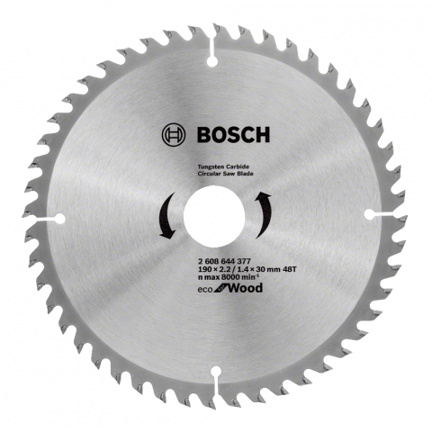 Циркулярен диск Bosch Wood 190x2.2x30 мм 48T, снимка 2 - Циркулярни дискове