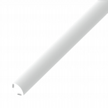 Лепящ се квадратен профил PVC 14 мм 1 м бял