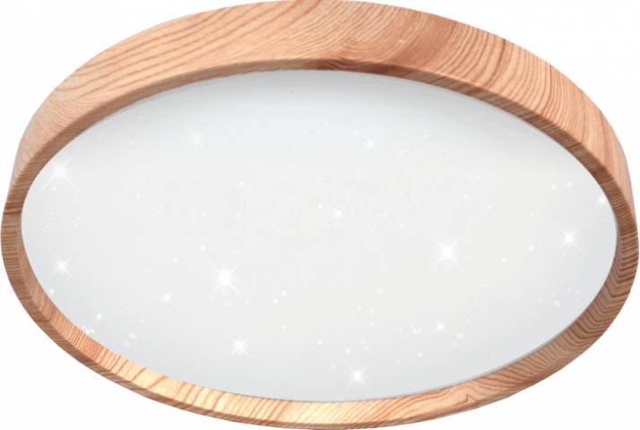 LED плафониера Lidia 12W 4000K 960 lm ф265 мм светло дърво - Плафони