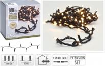 Светещ гирлянд 100 LED топло бял