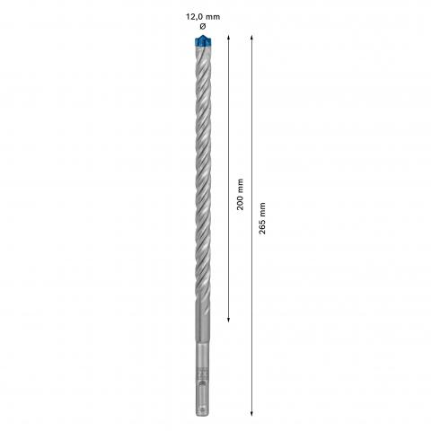 Свредло EXPERT SDS plus-7X 12x200x265 мм Bosch, снимка 3 - Свредла за бетон