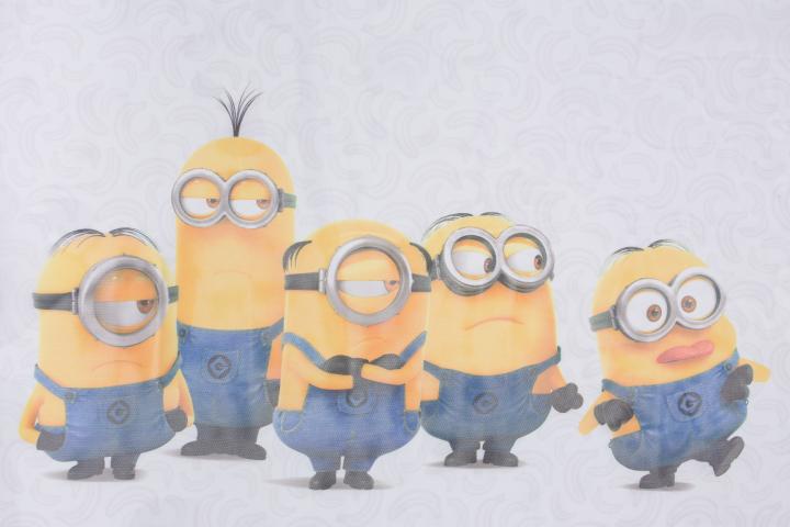 Готово перде воал Minions 140х245 см бяло, снимка 4 - Готови пердета