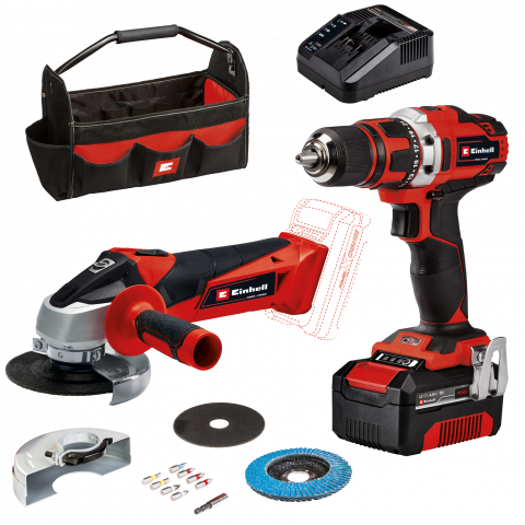 Акумулаторен комплект Einhell TE-TK 18/2 Li Kit PXC - Електроинструменти