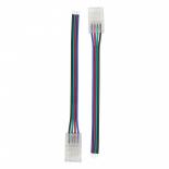 Конектор със захранващ кабел 10см за многократна употреба 4PIN за LED лента RGB Lightex 10 мм -2бр.