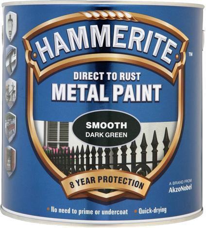 Боя за метал Hammerite 2.5 л зелен гланц - Бои за метал