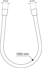 Шлаух IdealFlex 150 cm, снимка 2 - Смесители и душове
