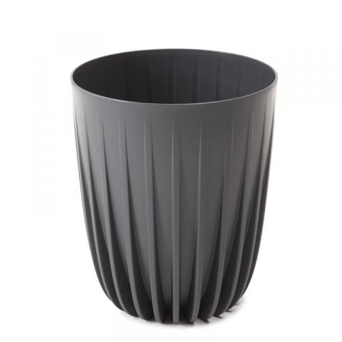 Кашпа Mira ф14.5x17 см сива - Пластмасови кашпи