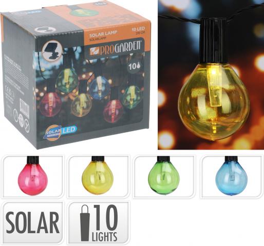 LED многоцветни парти крушки 10 бр. - Соларни лампи