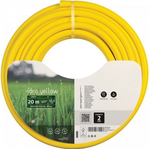 Градински маркуч Idro Yellow 1/2 x 20 м - Маркучи на ролка