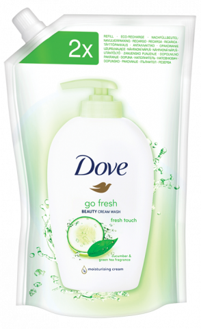 Течен крем-сапун Dove Fresh Touch пълнител 500 мл - Други препарати