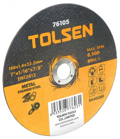 Диск за рязане на метал Tolsen 115х1.2 мм - Дискове за рязане на метал