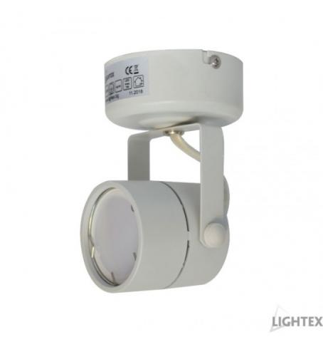 Прожектор корпус за таван Lightex GU10 кръг бял - Трак системи