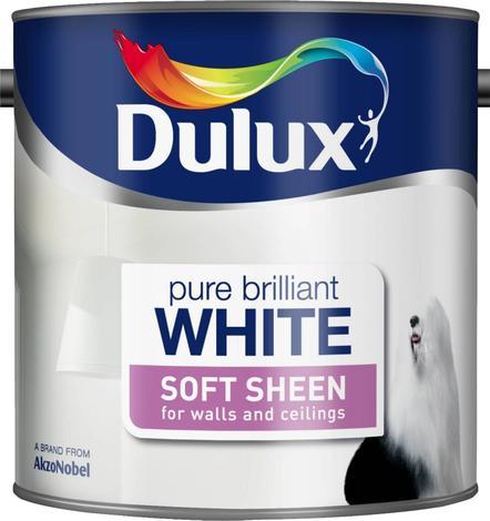 Интериорна боя DuluxSatin 2.5 л брилянтно бяла - Интериорни бои