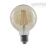 LED лампа Lightex Filament димируема 8W 220V E27 G95 Gold 2700K 806 lm