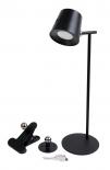 LED настолна лампа 3в1 Lightex Maze 2W CCT 180 lm димируема черна, с USB