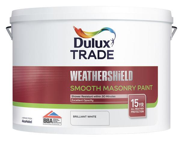 Фасадна боя Dulux 10 л брилянтно бяла - Фасадни бои