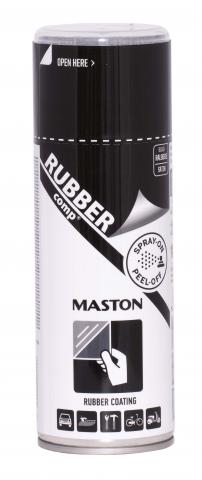Гумен спрей боя Maston 0.4 л черен гланц - Бои за метал