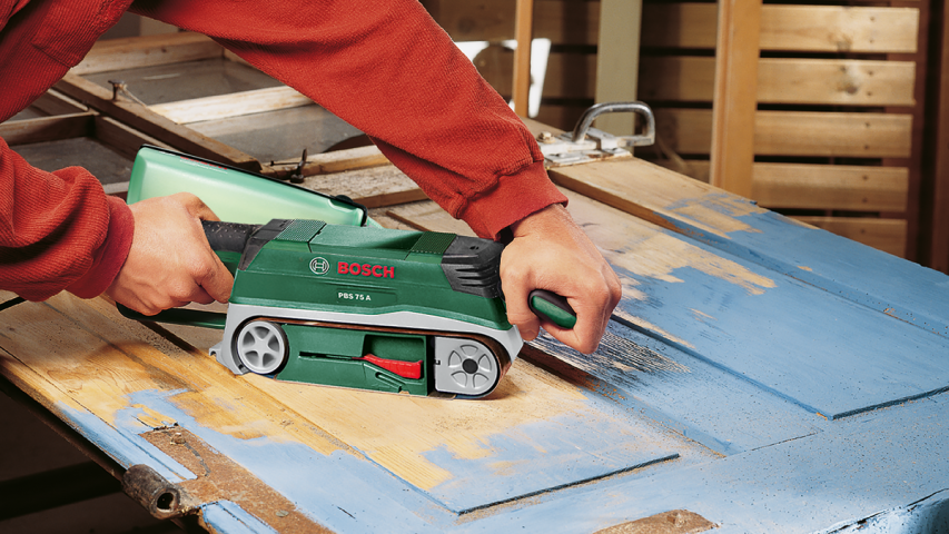 Лентов шлайф Bosch PBS75A, снимка 3 - Лентов шлайф