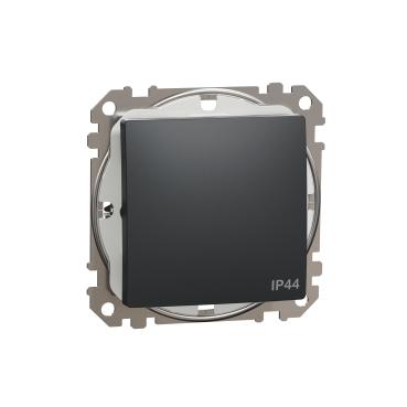 Sedna New Мех. ключ еднополюсен, 10А 250V, IP44, антрацит - Ключове и контакти