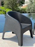 Кресло Toscana Rattan антрацит
